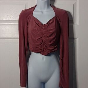 Triple Seven Women's Longsleeve Top Size Large NWOT Purple